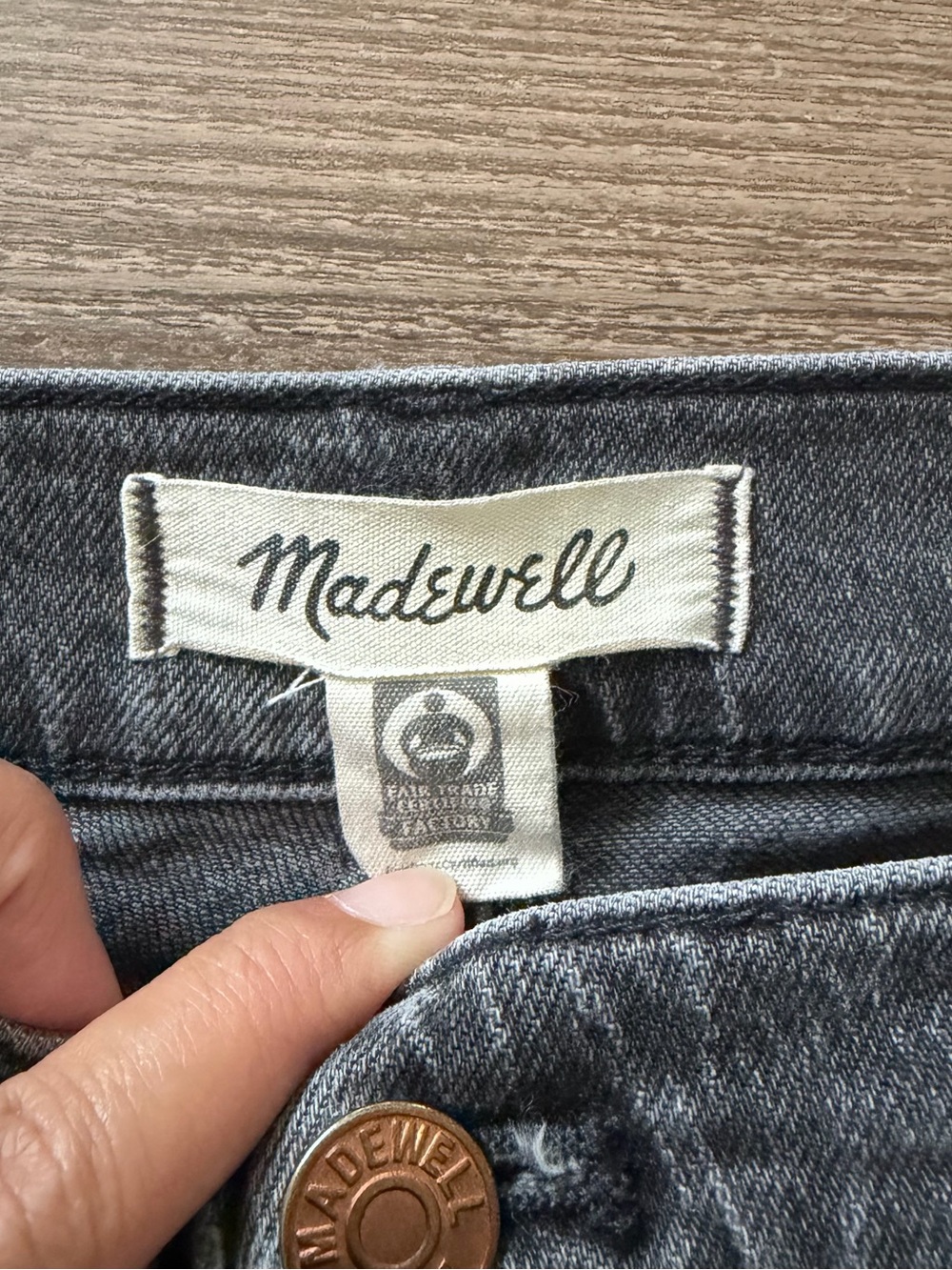 Madewell Perfect Vintage Wide Leg Crop Jeans Womens 30 Gray High Rise Raw Hem - Picture 3 of 12